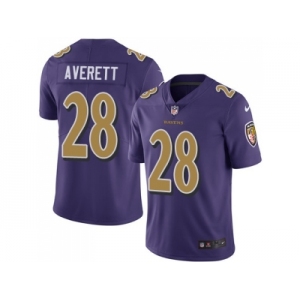 Nike Baltimore Ravens #28 Anthony Averett Purple Men Stitched NFL Limited Rush Jersey
