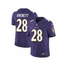 Nike Baltimore Ravens #28 Anthony Averett Purple Team Color Men Stitched NFL Vapor Untouchable Limited Jersey