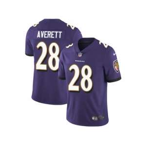 Nike Baltimore Ravens #28 Anthony Averett Purple Team Color Men Stitched NFL Vapor Untouchable Limited Jersey
