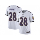 Nike Baltimore Ravens #28 Anthony Averett White Men Stitched NFL Vapor Untouchable Limited Jersey