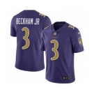 Nike Baltimore Ravens #3 Odell Beckham Jr Purple Color Rush Limited Jersey