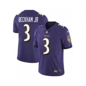 Nike Baltimore Ravens #3 Odell Beckham Jr Purple Vapor Untouchable Limited Jersey