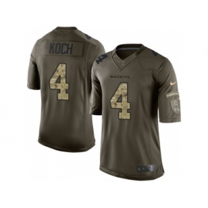 Nike Baltimore Ravens #4 Sam Koch green Salute to Service Jerseys[Limited]