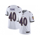 Nike Baltimore Ravens #40 Kenny Young White Men Stitched NFL Vapor Untouchable Limited Jersey