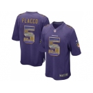 Nike Baltimore Ravens #5 Joe Flacco Purple Team Color Men's Stitched NFL Limited Strobe Jersey