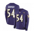 Nike Baltimore Ravens #54 Tyus Bowser Limited Purple Therma Long Sleeve NFL Jersey