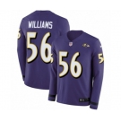 Nike Baltimore Ravens #56 Tim Williams Limited Purple Therma Long Sleeve NFL Jersey