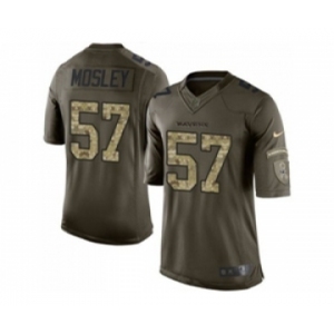 Nike Baltimore Ravens #57 C.J. Mosley Green Salute to Service Jerseys(Limited)