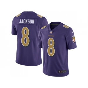 Nike Baltimore Ravens #8 Lamar Jackson Purple Men Stitched NFL Limited Rush Jersey