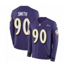 Nike Baltimore Ravens #90 Za'Darius Smith Limited Purple Therma Long Sleeve NFL Jersey