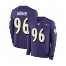 Nike Baltimore Ravens #96 Brent Urban Limited Purple Therma Long Sleeve NFL Jersey