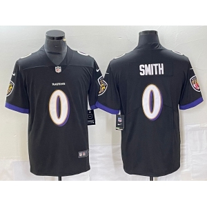 Nike Ravens #0 Smith Black Team Color Men's Stitched NFL Vapor Untouchable Limited Jersey