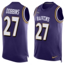 Nike Ravens #27 J.K. Dobbins Purple Team Color Men's Stitched NFL Limited Tank Top Jersey