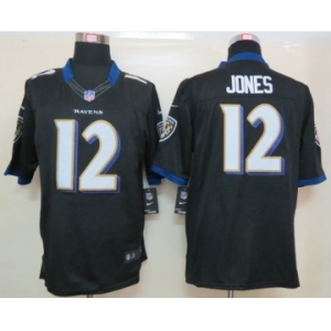 nike nfl jerseys baltimore ravens #12 jones black[nike limited]