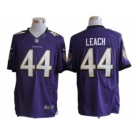 nike nfl jerseys baltimore ravens #44 leach purple[nike limited]