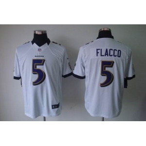 nike nfl jerseys baltimore ravens #5 flacco white[nike limited]