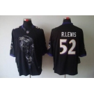 nike nfl jerseys baltimore ravens #52 r.lewis black[helmet tri-blend limited]