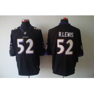 nike nfl jerseys baltimore ravens #52 r.lewis black[nike limited]