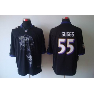 nike nfl jerseys baltimore ravens #55 suggs black[helmet tri-blend limited]