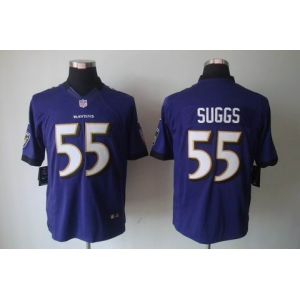 nike nfl jerseys baltimore ravens #55 suggs purple[nike limited]