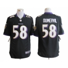 nike nfl jerseys baltimore ravens #58 dumervil black[nike limited]