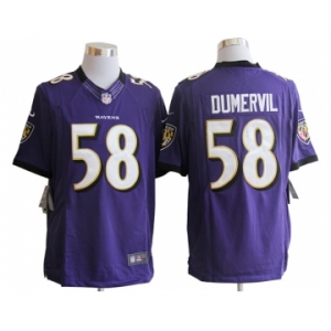 nike nfl jerseys baltimore ravens #58 dumervil purple[nike limited]