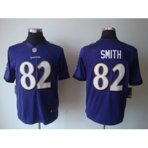 nike nfl jerseys baltimore ravens #82 smith purple [nike limited]