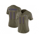 Women Nike Baltimore Ravens #11 Breshad Perriman Olive Stitched NFL Limited 2017 Salute to Service Jersey