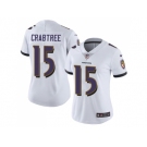 Women Nike Baltimore Ravens #15 Michael Crabtree White Stitched NFL Vapor Untouchable Limited Jersey