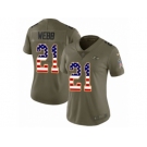 Women Nike Baltimore Ravens #21 Lardarius Webb Limited Olive USA Flag Salute to Service NFL Jersey