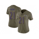 Women Nike Baltimore Ravens #21 Lardarius Webb Olive Stitched NFL Limited 2017 Salute to Service Jersey