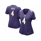 Women Nike Baltimore Ravens #4 Sam Koch Purple Team Color NFL Jersey