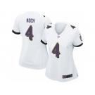 Women Nike Baltimore Ravens #4 Sam Koch White NFL Jersey