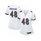 Women Nike Baltimore Ravens #48 Patrick Onwuasor Game White NFL Jersey