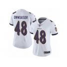 Women Nike Baltimore Ravens #48 Patrick Onwuasor White Vapor Untouchable Limited Player NFL Jersey