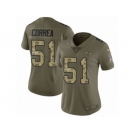 Women Nike Baltimore Ravens #51 Kamalei Correa Limited Olive Camo Salute to Service NFL Jersey