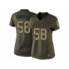 Women Nike Baltimore Ravens #58 Elvis Dumervil Green Salute to Service Jerseys