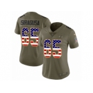 Women Nike Baltimore Ravens #65 Nico Siragusa Limited Olive USA Flag Salute to Service NFL Jersey