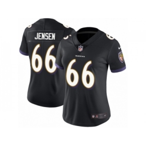 Women Nike Baltimore Ravens #66 Ryan Jensen Black Alternate Vapor Untouchable Limited Player NFL Jersey