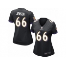 Women Nike Baltimore Ravens #66 Ryan Jensen Game Black Alternate NFL Jersey