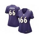 Women Nike Baltimore Ravens #66 Ryan Jensen Game Purple Team Color NFL Jersey