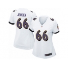 Women Nike Baltimore Ravens #66 Ryan Jensen Game White NFL Jersey