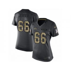 Women Nike Baltimore Ravens #66 Ryan Jensen Limited Black 2016 Salute to Service NFL Jerse