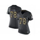 Women Nike Baltimore Ravens #78 Austin Howard Limited Black 2016 Salute to Service NFL Jersey