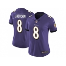 Women Nike Baltimore Ravens #8 Lamar Jackson Purple Team Color Stitched NFL Vapor Untouchable Limited Jersey