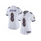 Women Nike Baltimore Ravens #8 Lamar Jackson White Stitched NFL Vapor Untouchable Limited Jersey