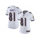 Women Nike Baltimore Ravens #81 Hayden Hurst White Stitched NFL Vapor Untouchable Limited Jersey