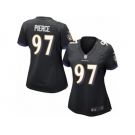 Women Nike Baltimore Ravens #97 Michael Pierce Game Black Alternate NFL Jersey