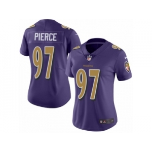 Women Nike Baltimore Ravens #97 Michael Pierce Limited Purple Rush Vapor Untouchable NFL Jersey