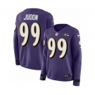 Women Nike Baltimore Ravens #99 Matt Judon Limited Purple Therma Long Sleeve NFL Jersey